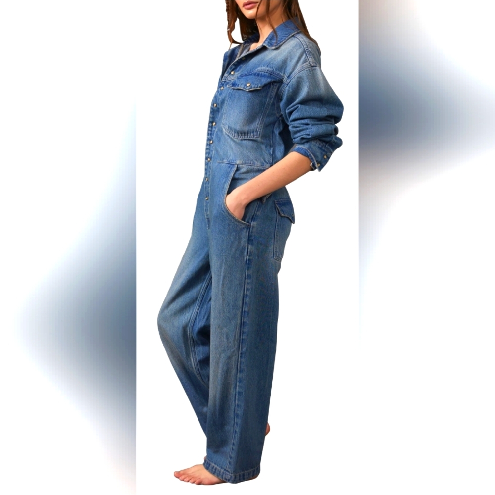 Free People Denim Coverall, size M, NWT